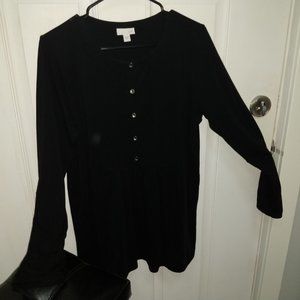 J. Jill Black Smock, Tunic Style Top Size L